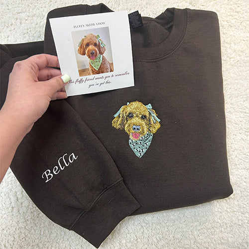 Custom pet embroidered sweatshirt