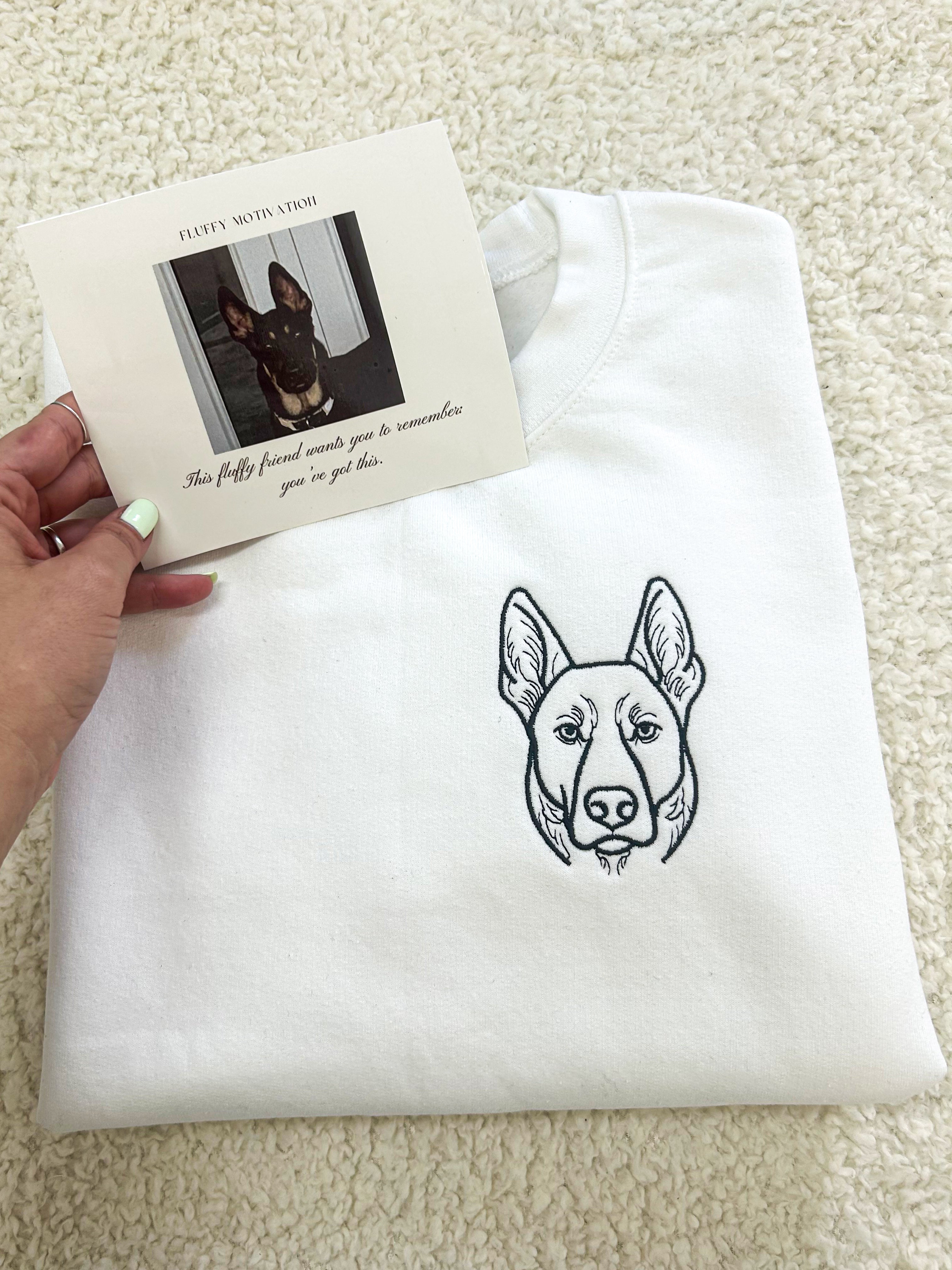 Milo Line - Embroidery Minimal Line Art Pet Sweatshirt