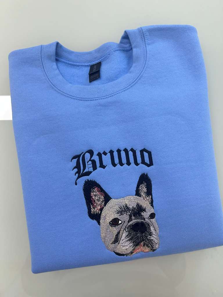 Bruno Bold Custom Embroidered Pet Portrait Sweatshirt
