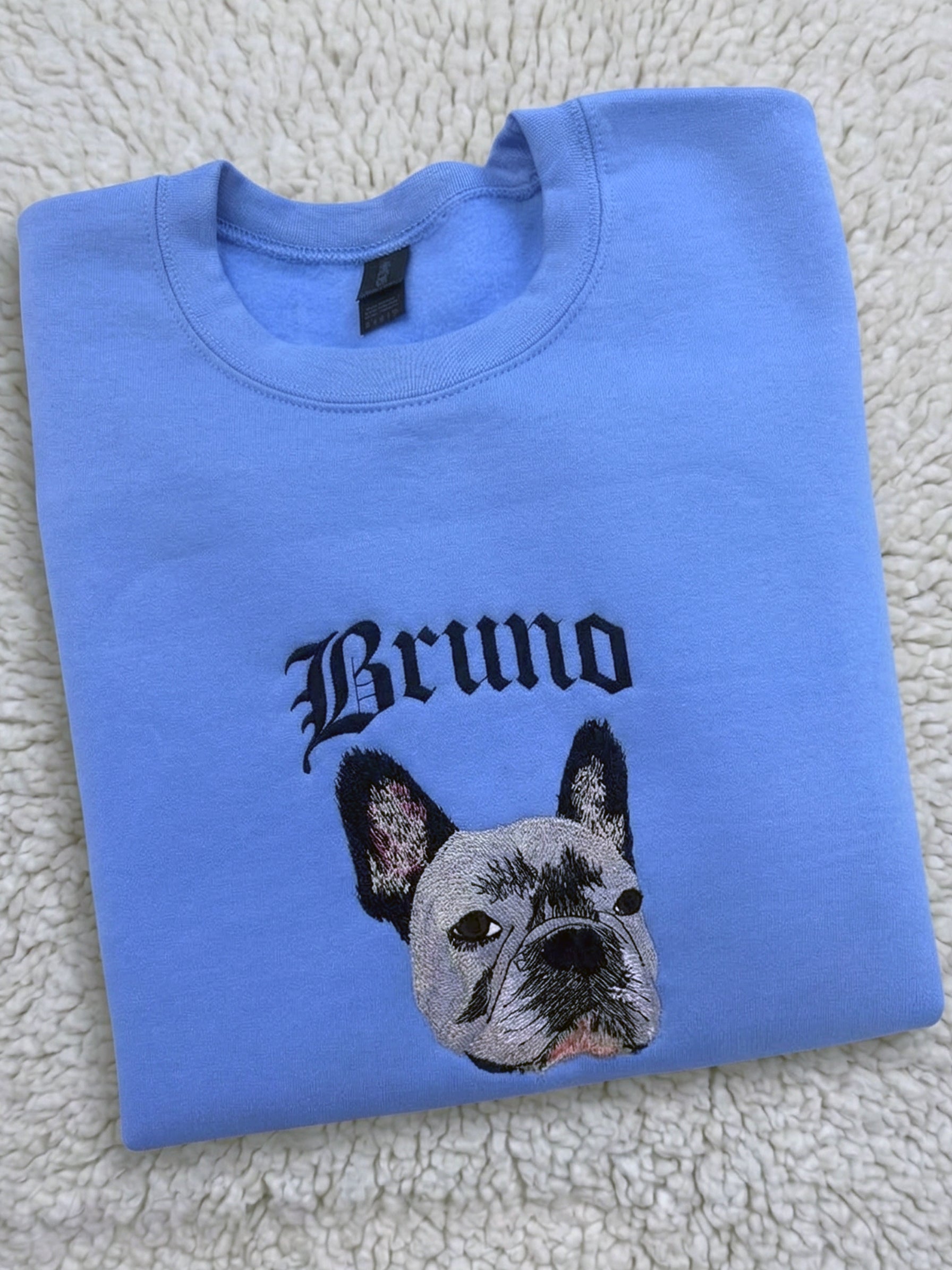 Bruno Bold Custom Embroidered Pet Portrait Sweatshirt