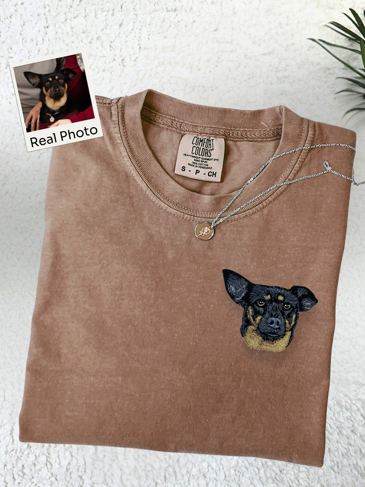 King Pup Embroidery Left Chest Pet Crest Shirt