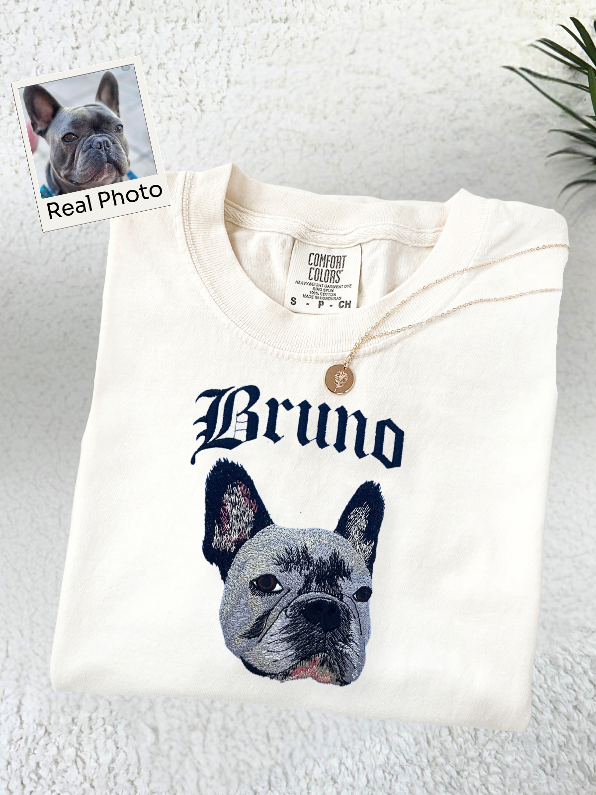 Bruno Bold Custom Embroidered Pet Portrait Shirt