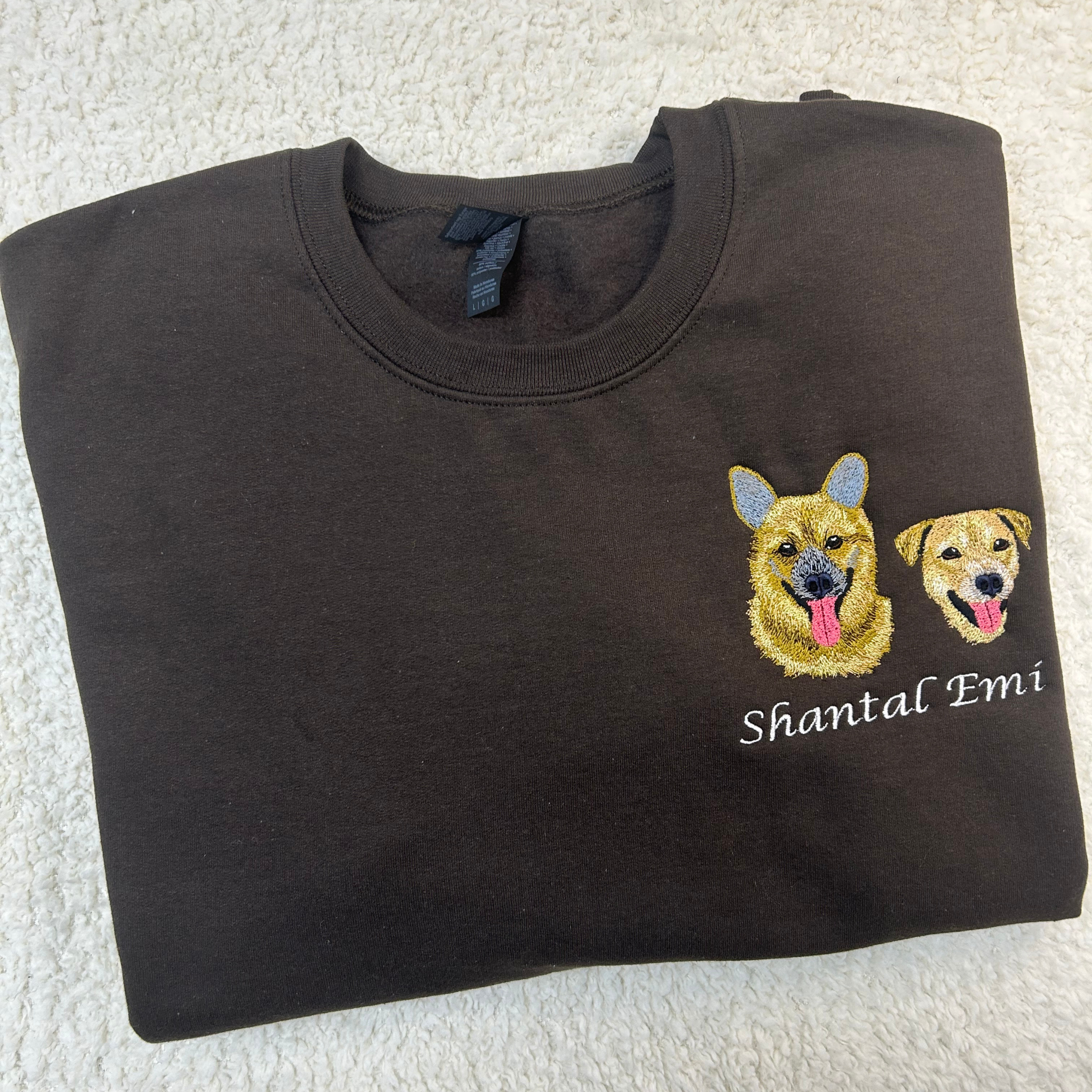 King Pup Embroidery Left Chest Pet Crest Sweatshirt
