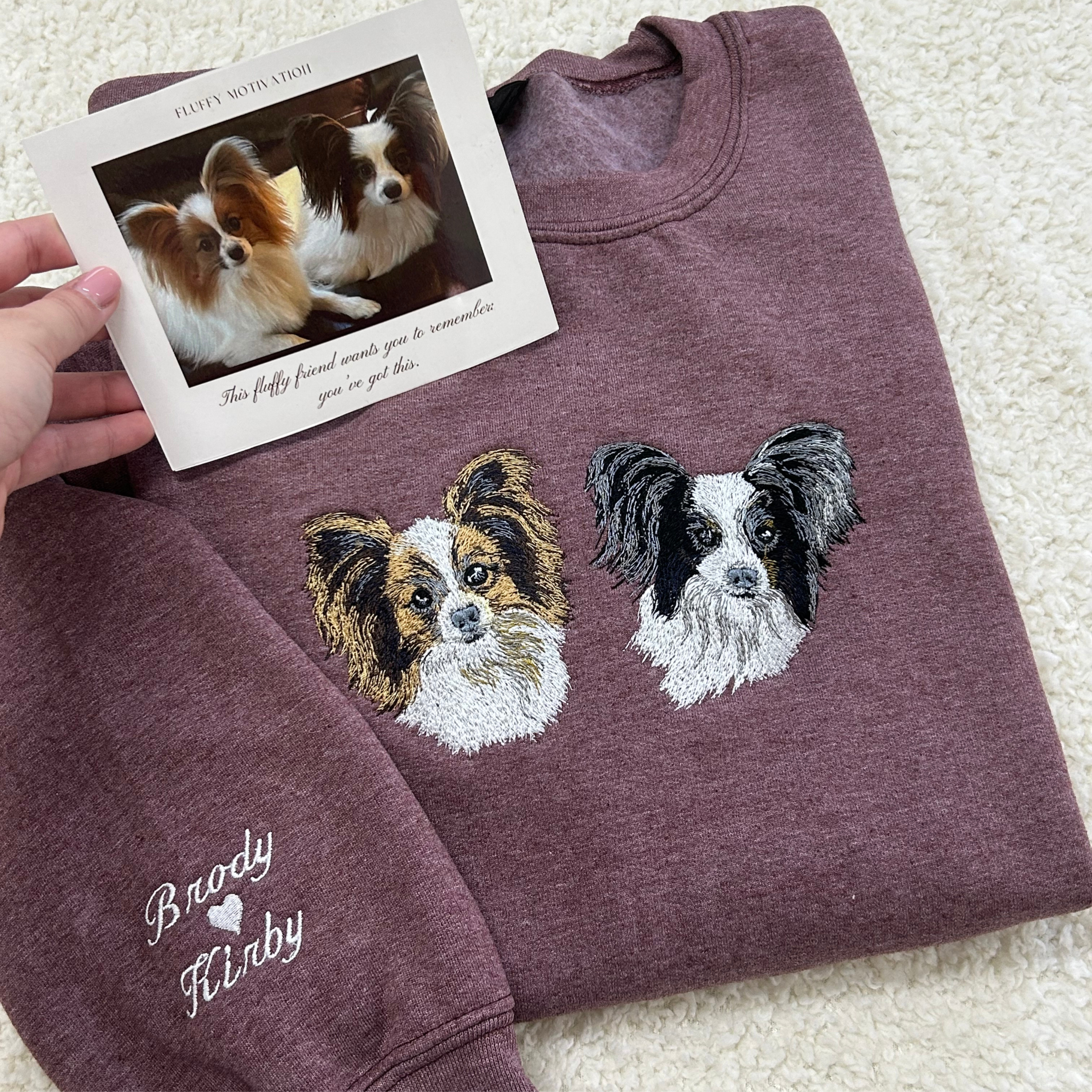 Fluffy Buddy Embroidery Custom Pet Portrait Sweatshirt