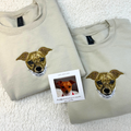 Fluffy Buddy Embroidery Custom Pet Portrait Sweatshirt